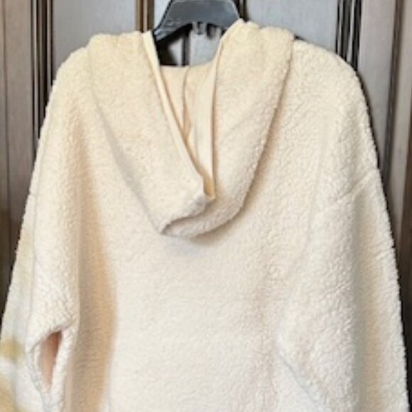 Victoria's Secret Pink Cozy Fluffy Fleece Pullover Rib Knit Cuffs & Hem Hoodie - Picture 5 of 12